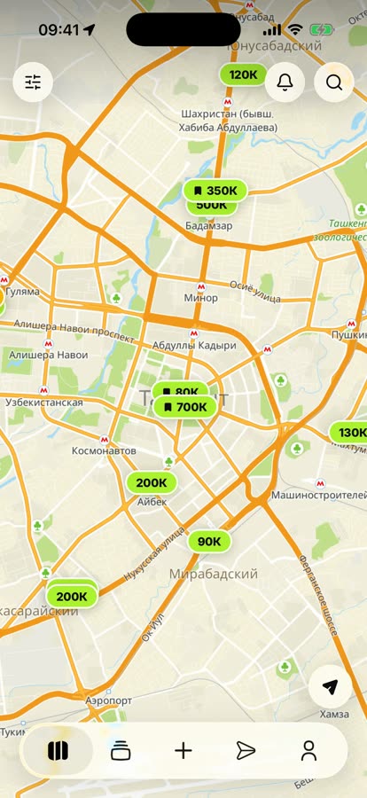 Pingy Tasks — map of nearby tasks