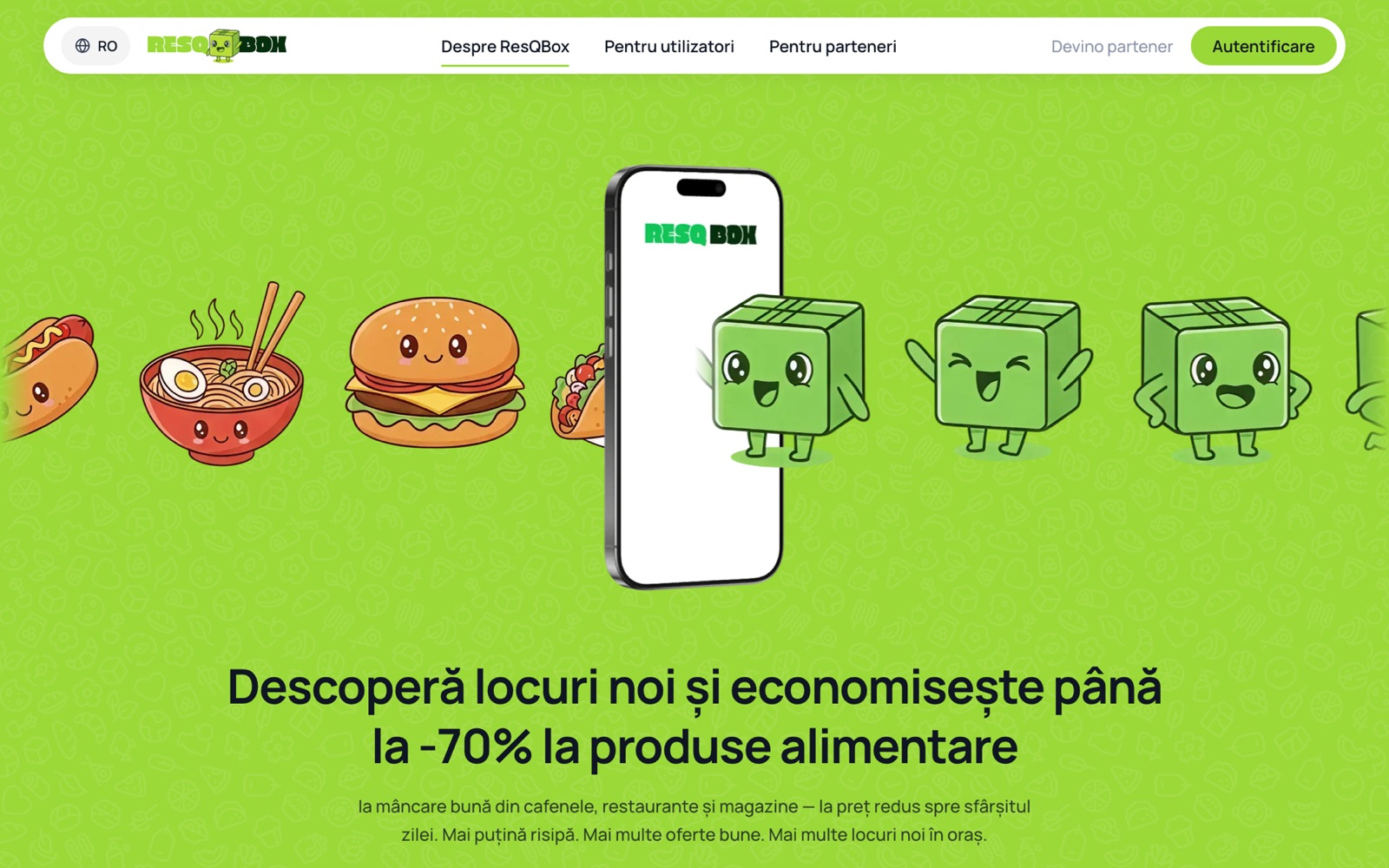 ResQBox landing page